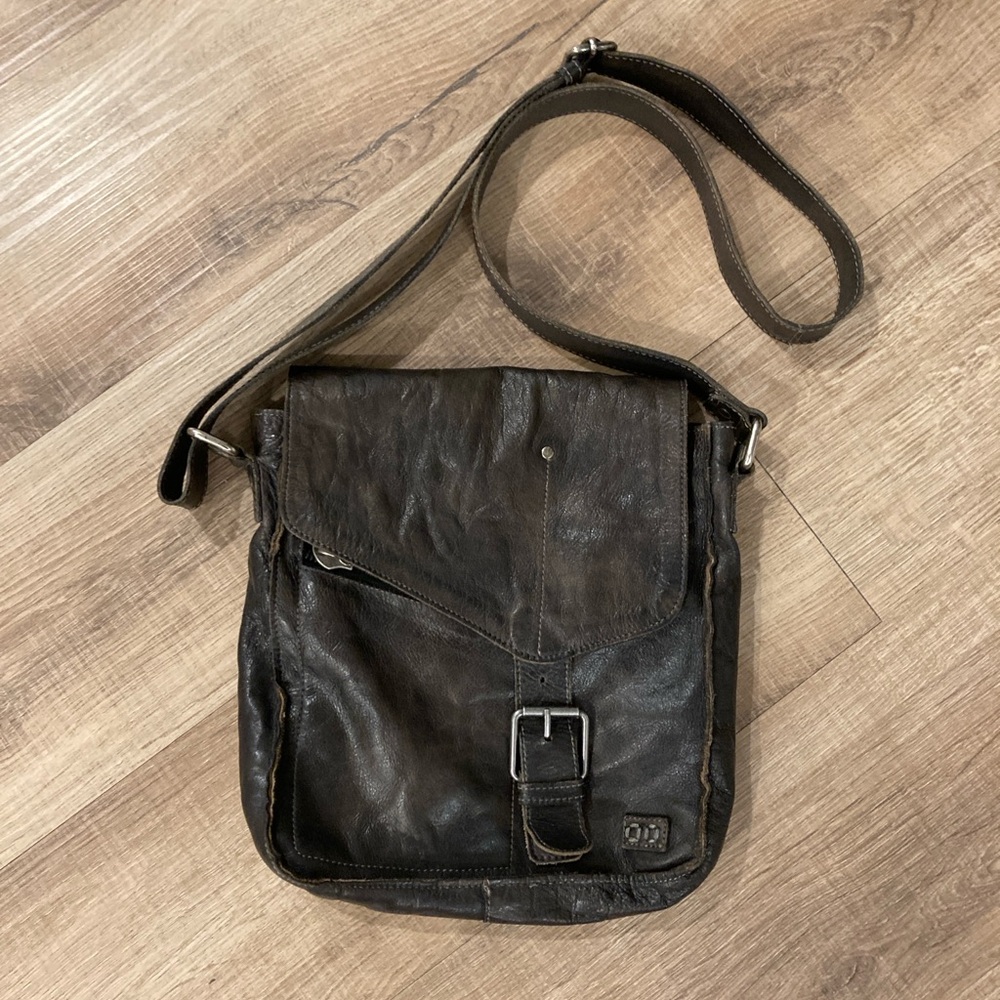 Bed Stu Venice Beach Dark Brown Leather Crossbody Bag